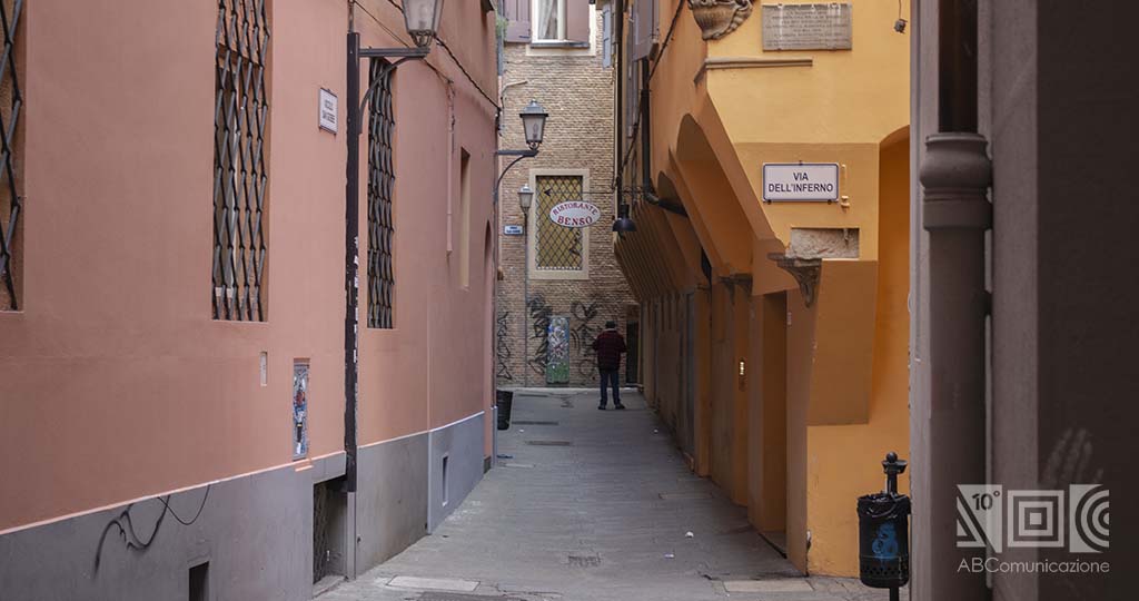 Steets of jewish ghetto of Bologna