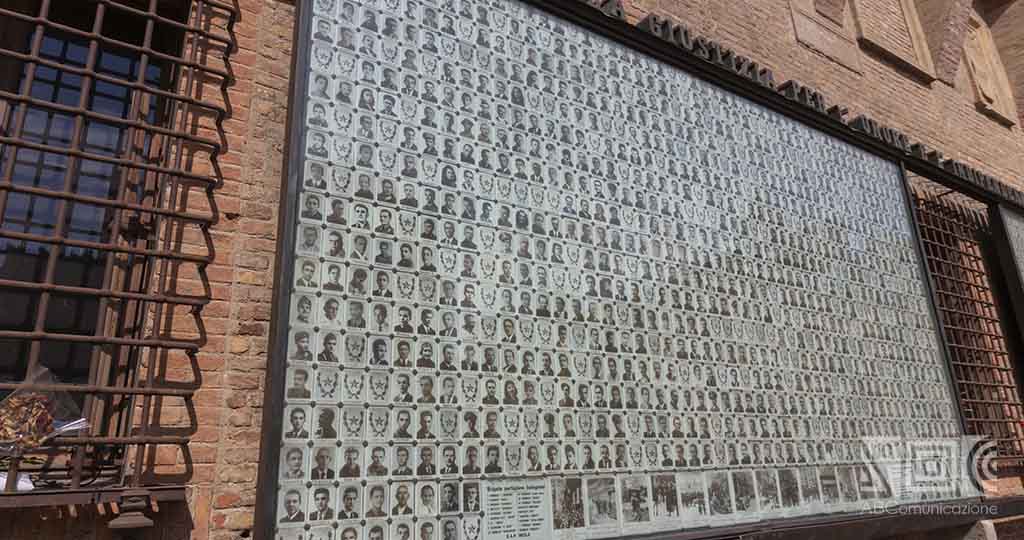 Partisan Shrine. Photos of young partisans who fell for liberation during World War II. 