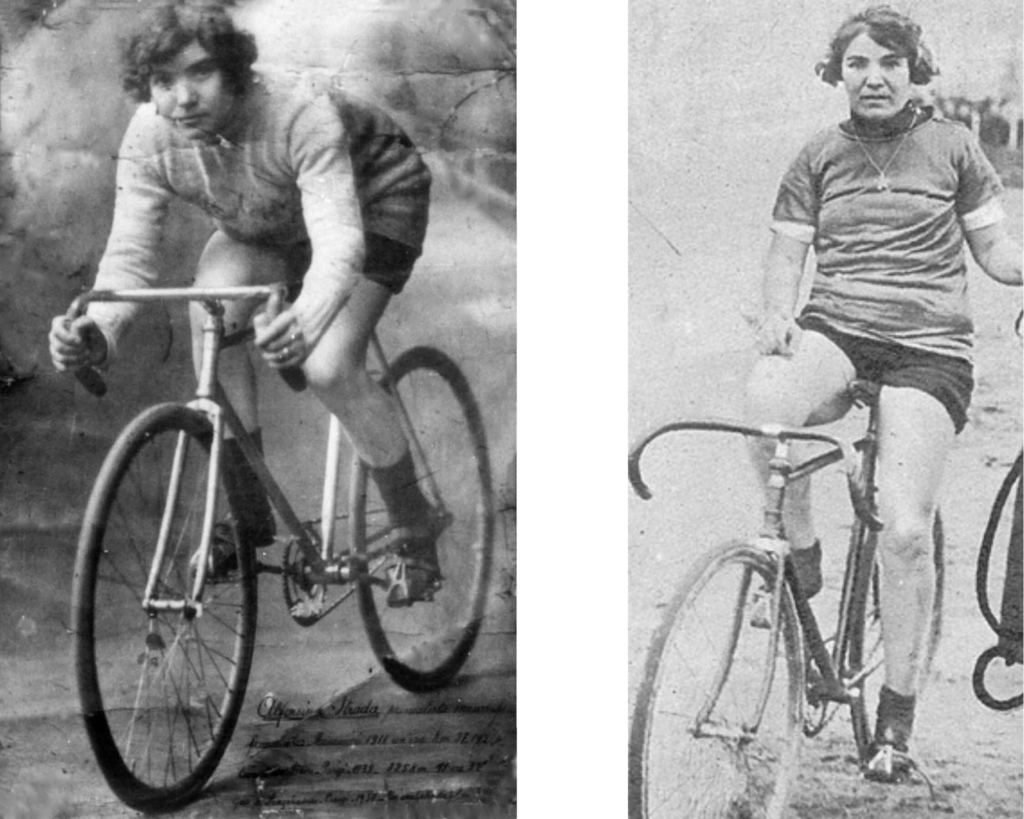 Alfonsina Morini in bicicletta